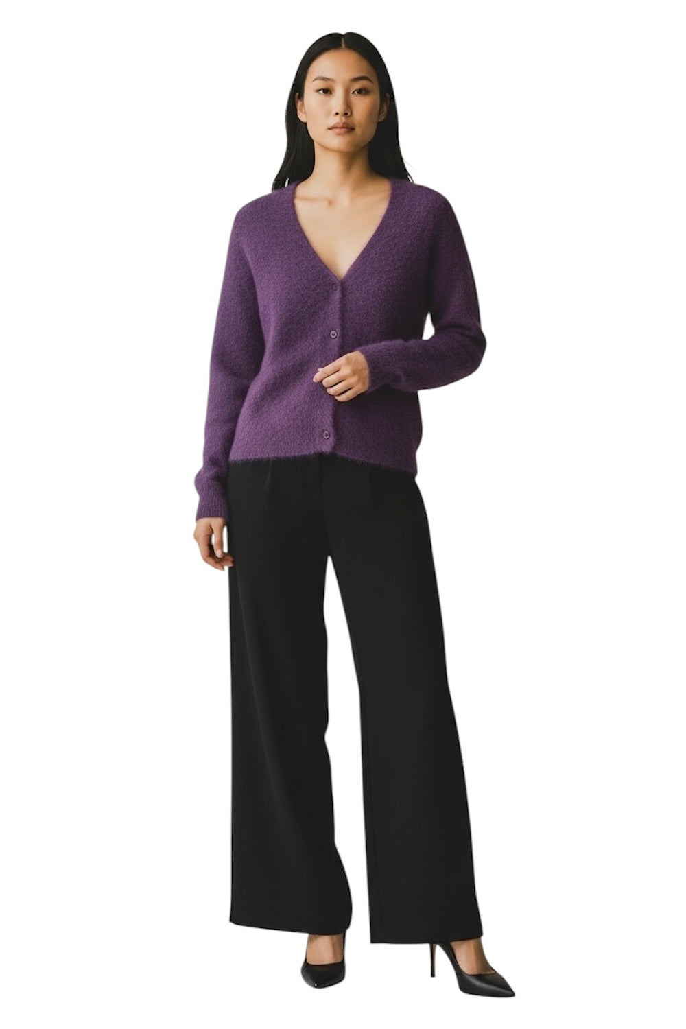 Le îls purple cardigan