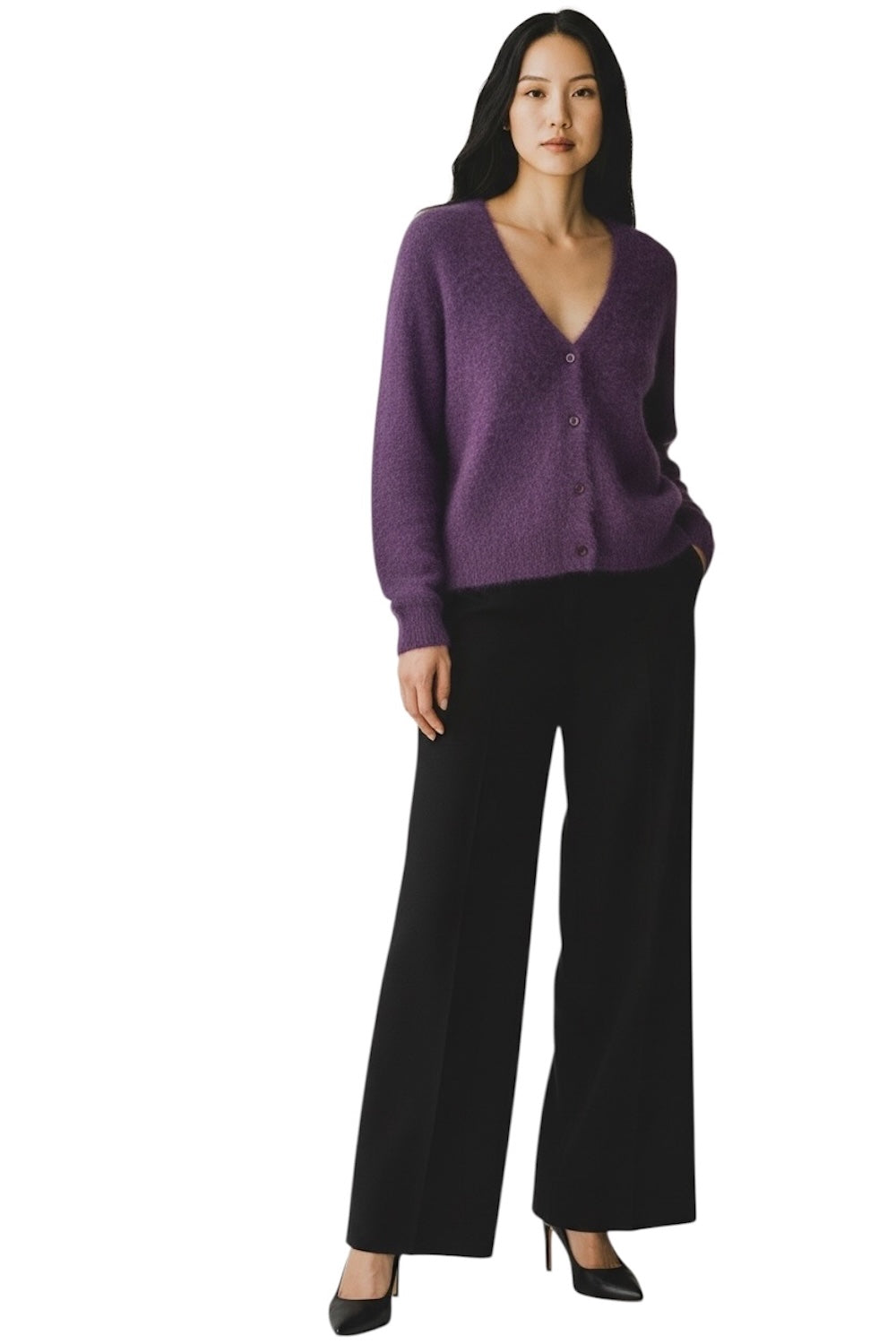 Le îls purple cardigan