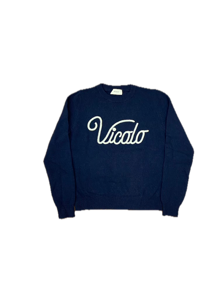 Vicolo blue embroidered pullover