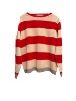 Vicolo pink red line pullover