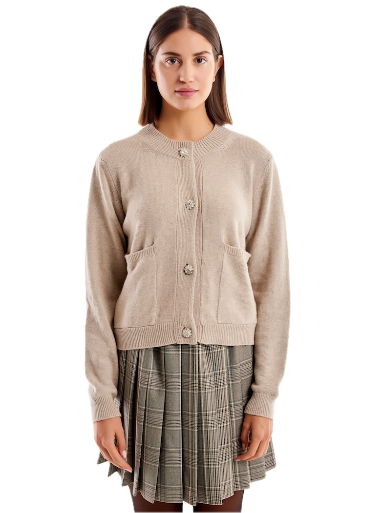 Vicolo jewel beige cardigan