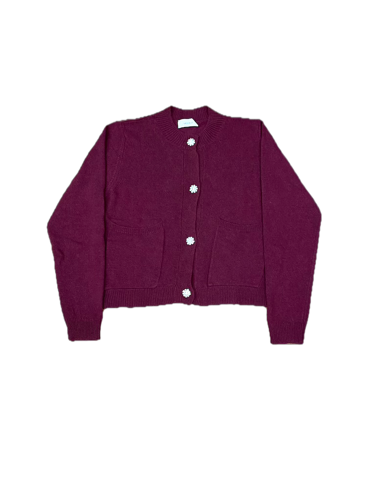 Vicolo jewel bordeaux cardigan