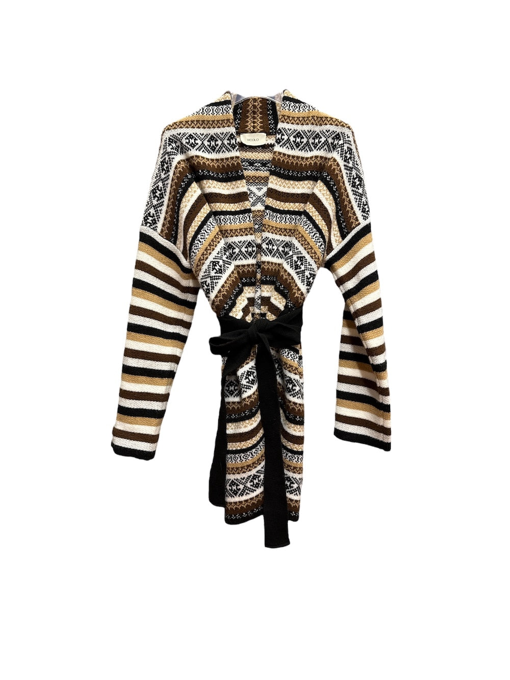 Vicolo brown cream kimono cardigan