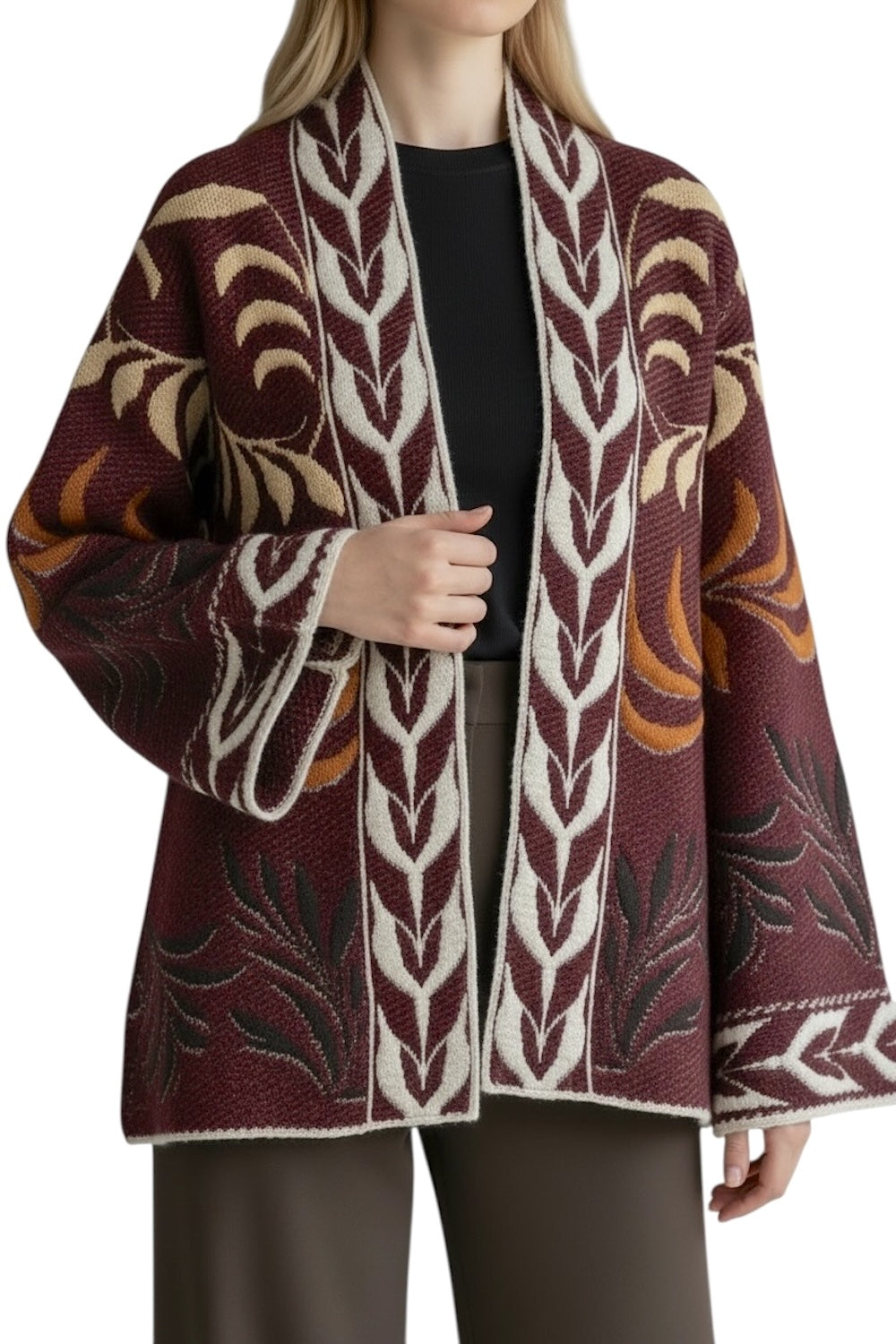 Vicolo bordeaux cardigan