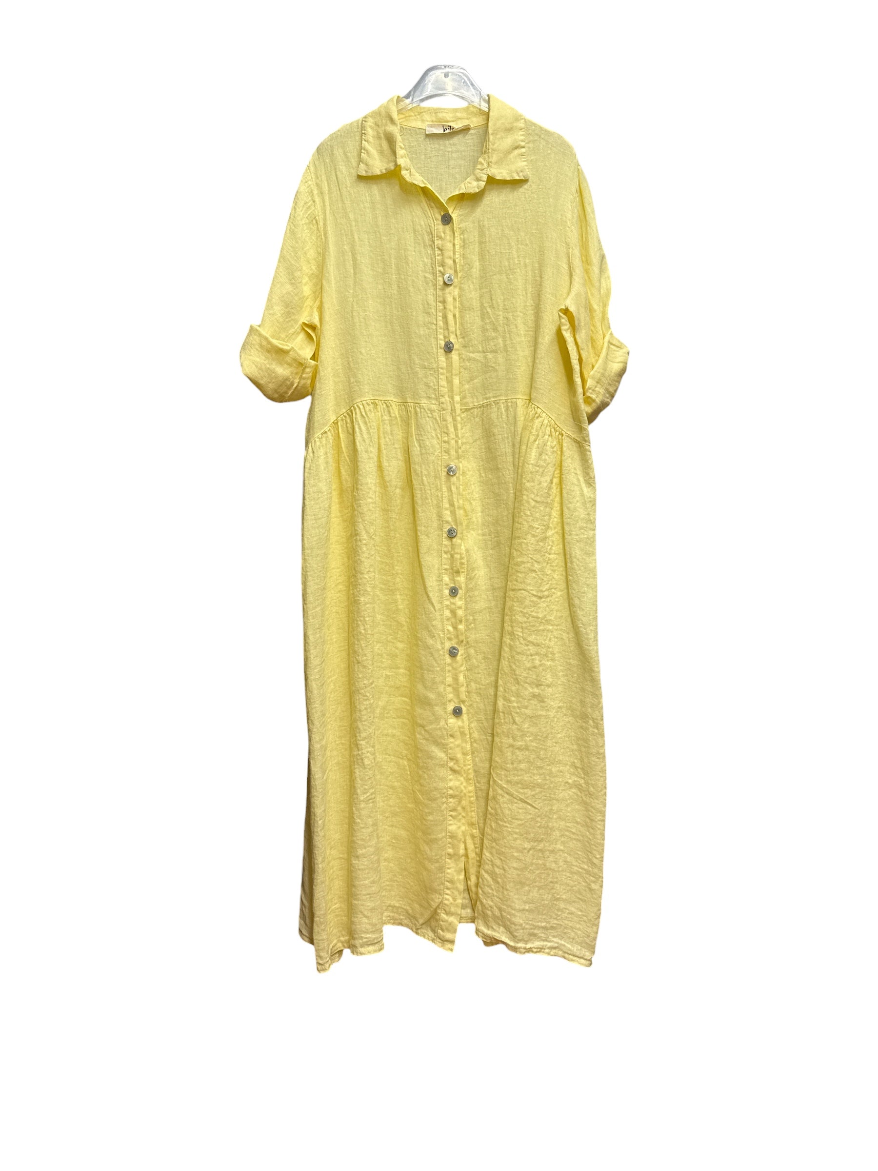 Le îls yellow chemisier dress