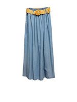 Le îls blue denim long skirt