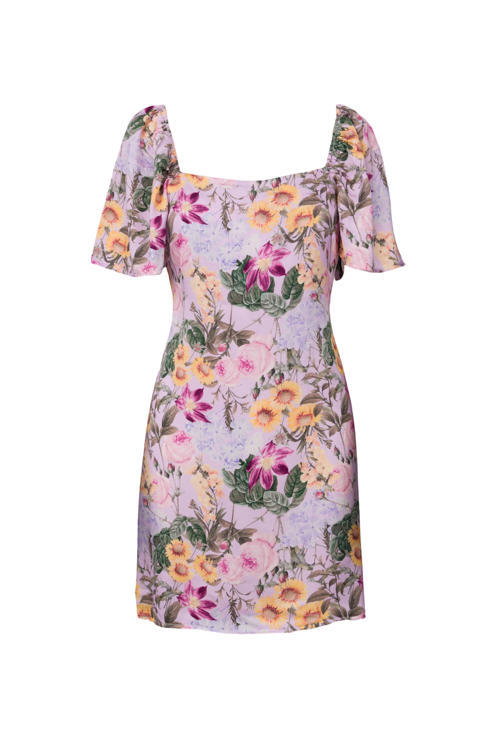 Saiph lilac flower short dress