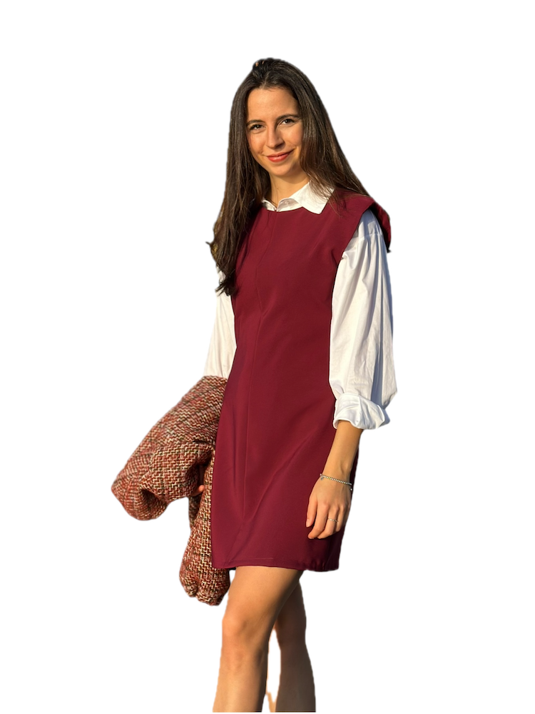 Saiph bordeaux short dress