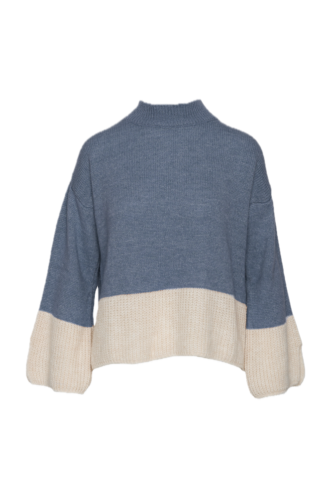 Saiph light blue cream pullover