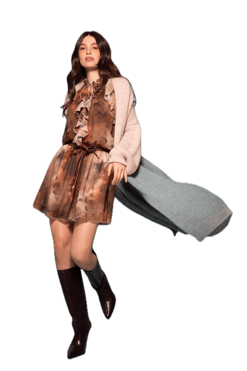 Saiph beige long cardigan