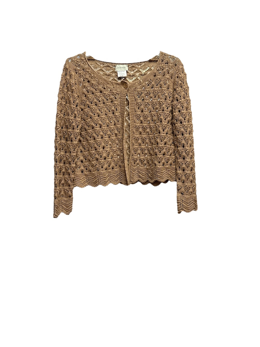 Susy Mix leather cardigan