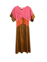 Dixie pink brown chemisier dress
