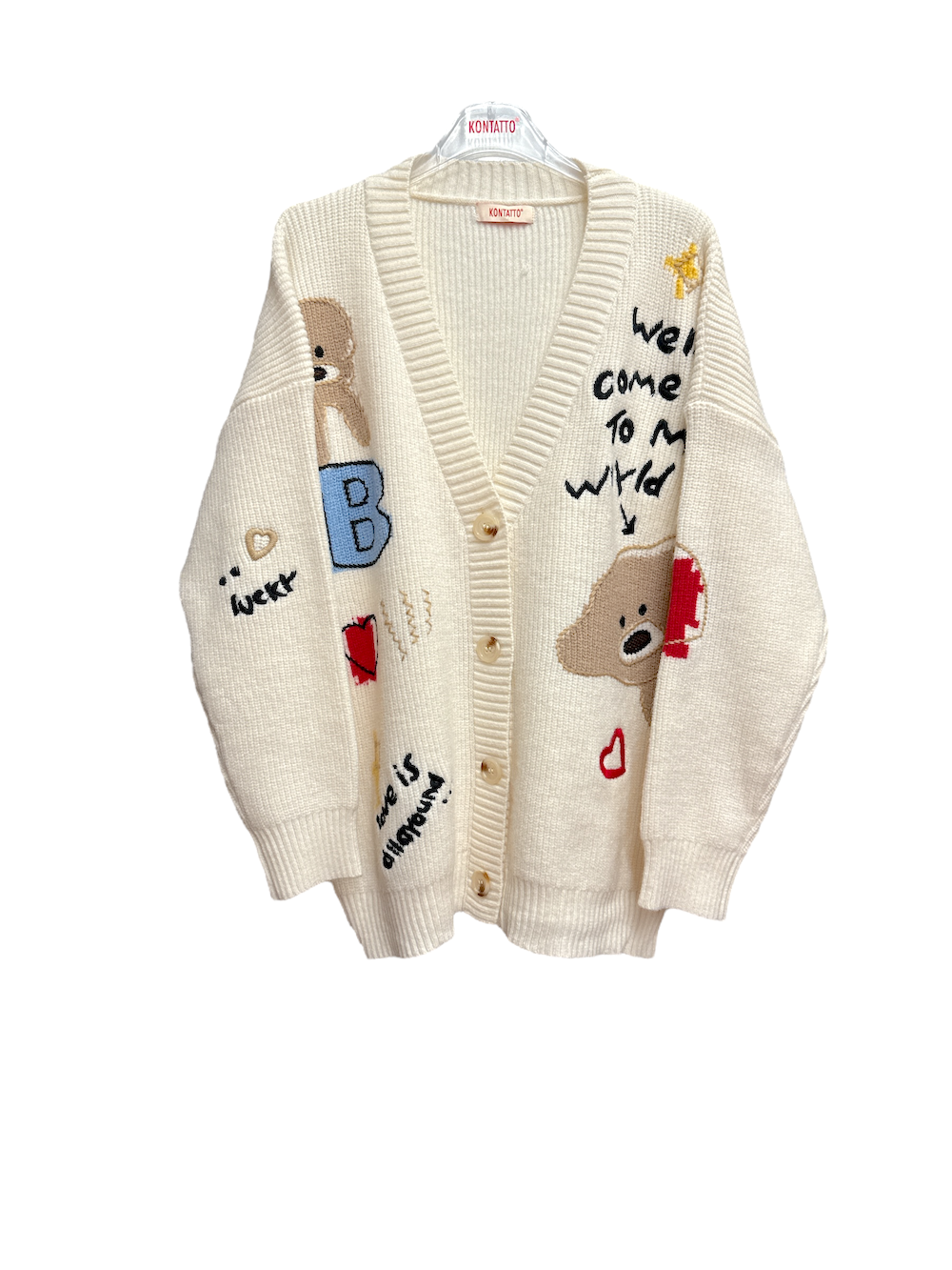 Kontatto beige cardigan
