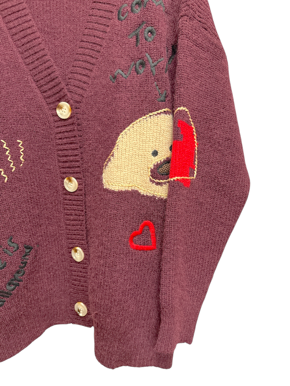 Kontatto bordeaux cardigan