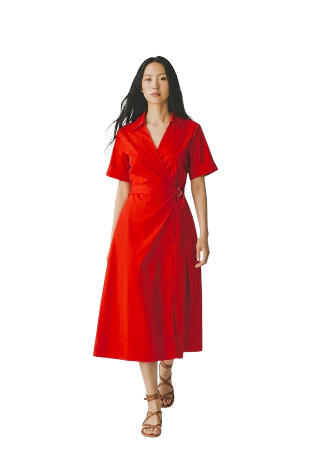 Dixie red chemisier dress