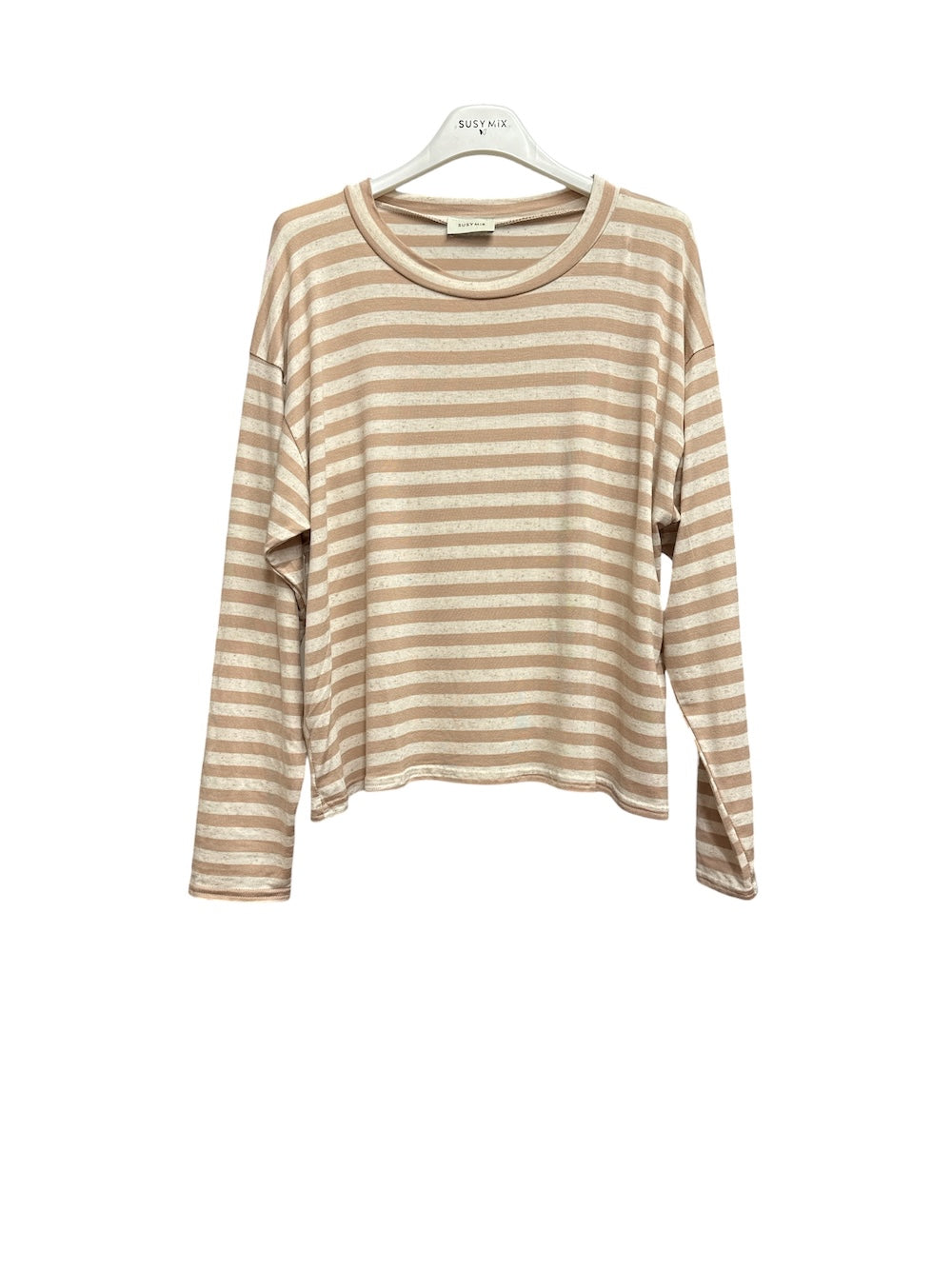 Susy Mix beige line t-shirt