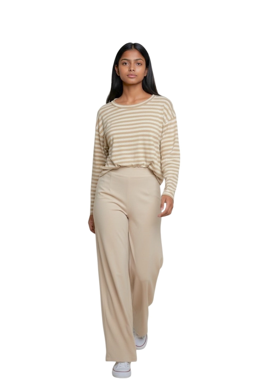 Susy Mix beige line t-shirt