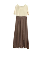 Susy Mix brown butter two colors dress