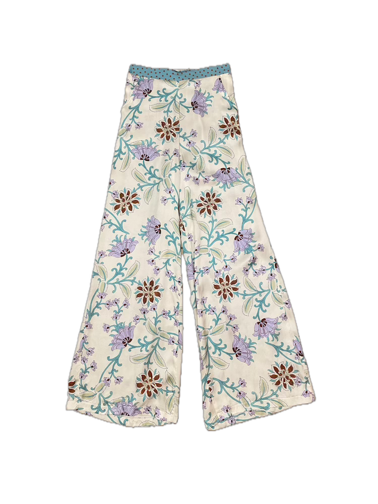 Kontatto lilac light blue print pants