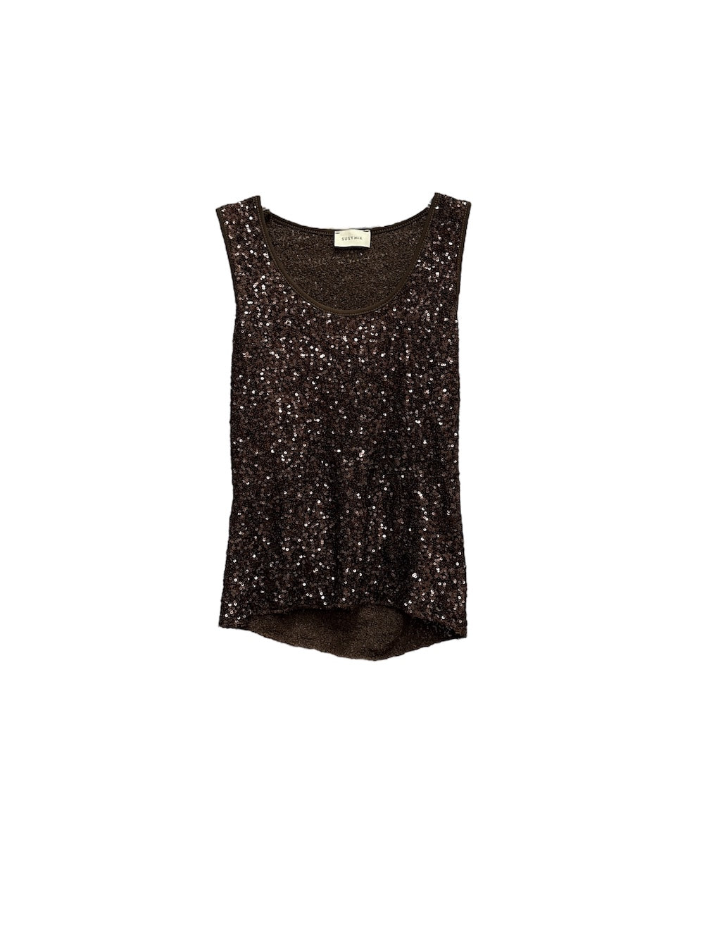 Susy Mix brown glitter top