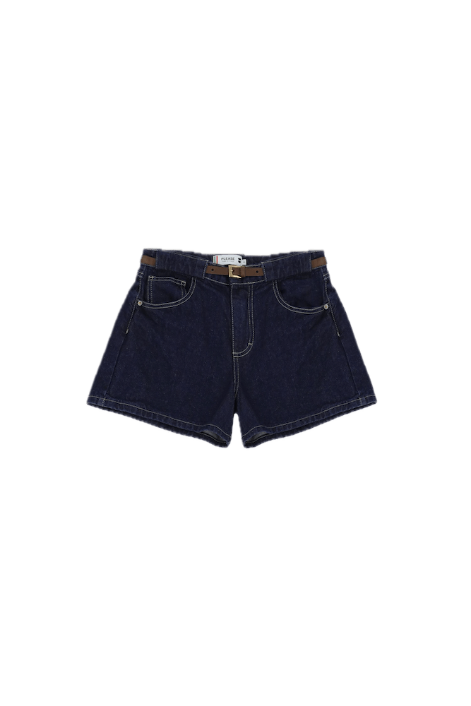 Please blue denim short