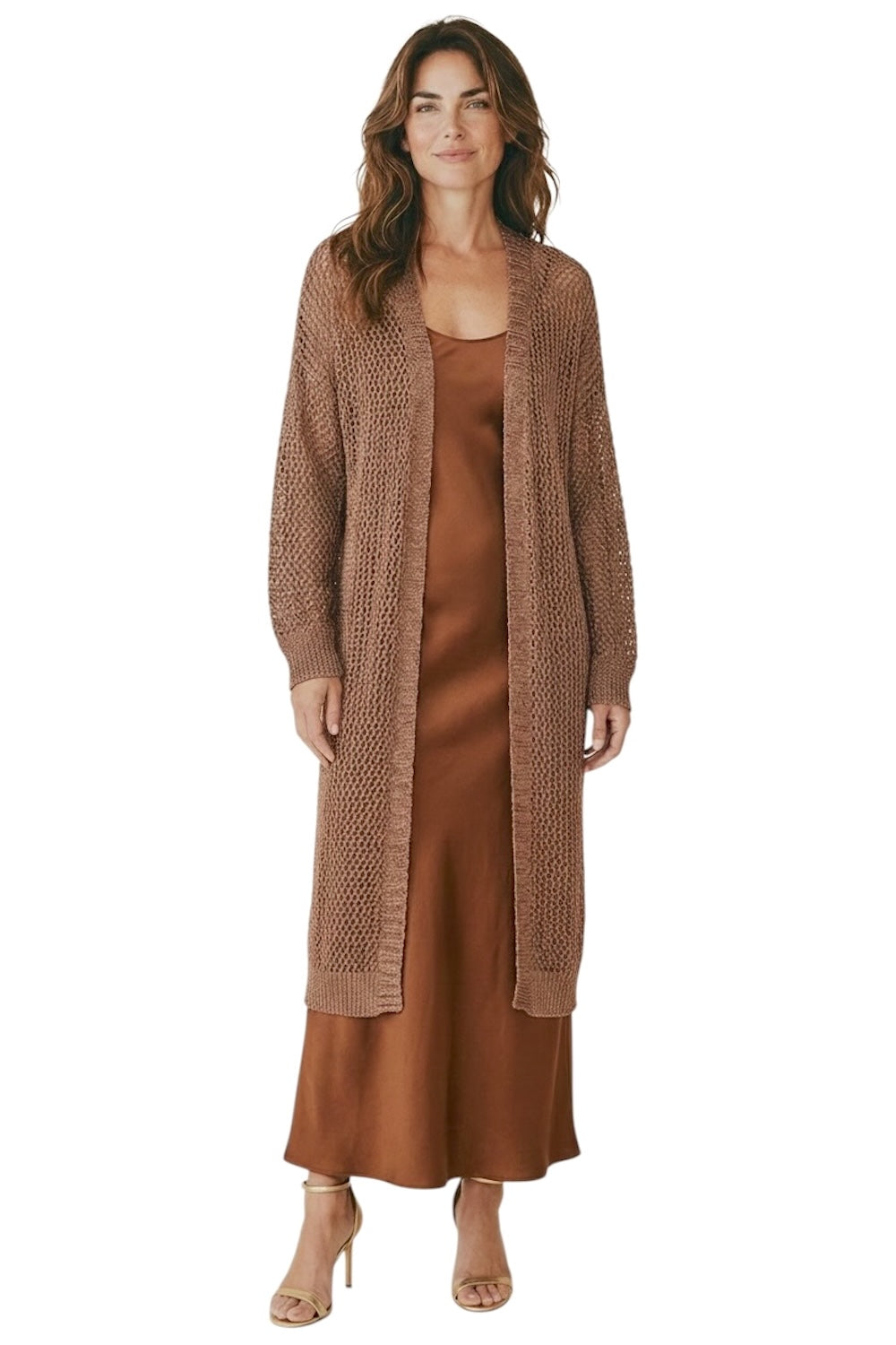 Le îls brauner langer Cardigan