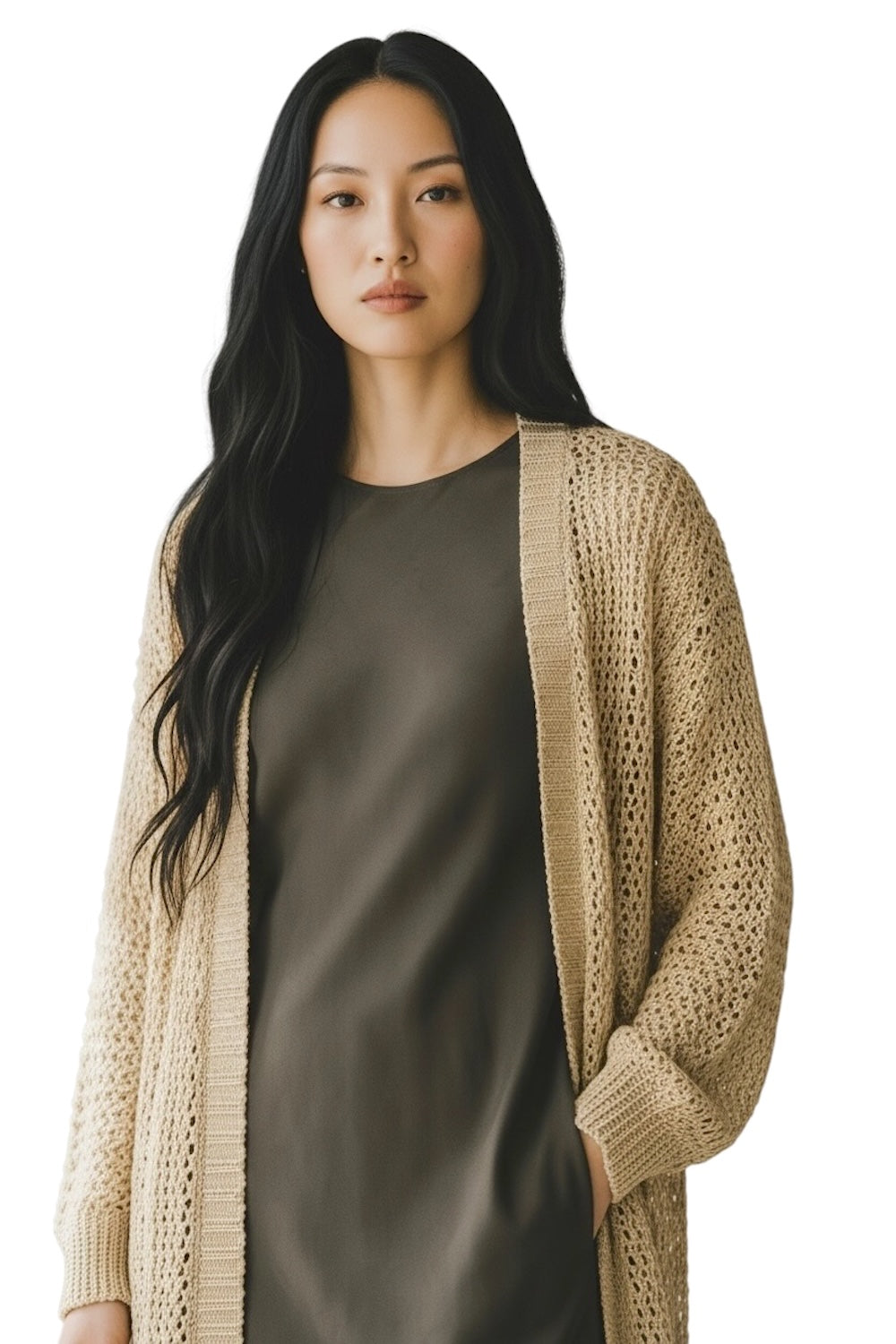 Le îls gold long cardigan