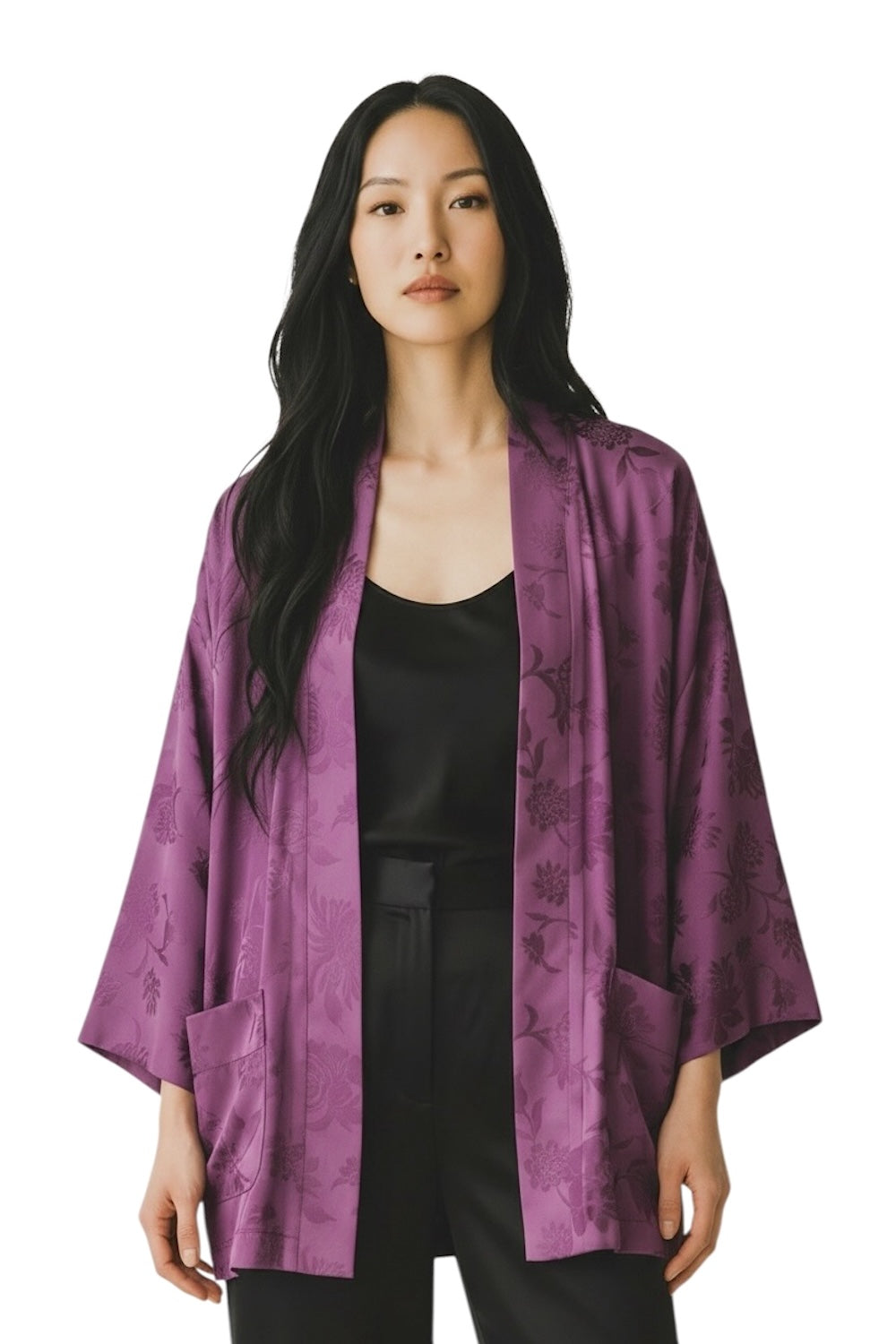 Dixie mauve kimono jacket