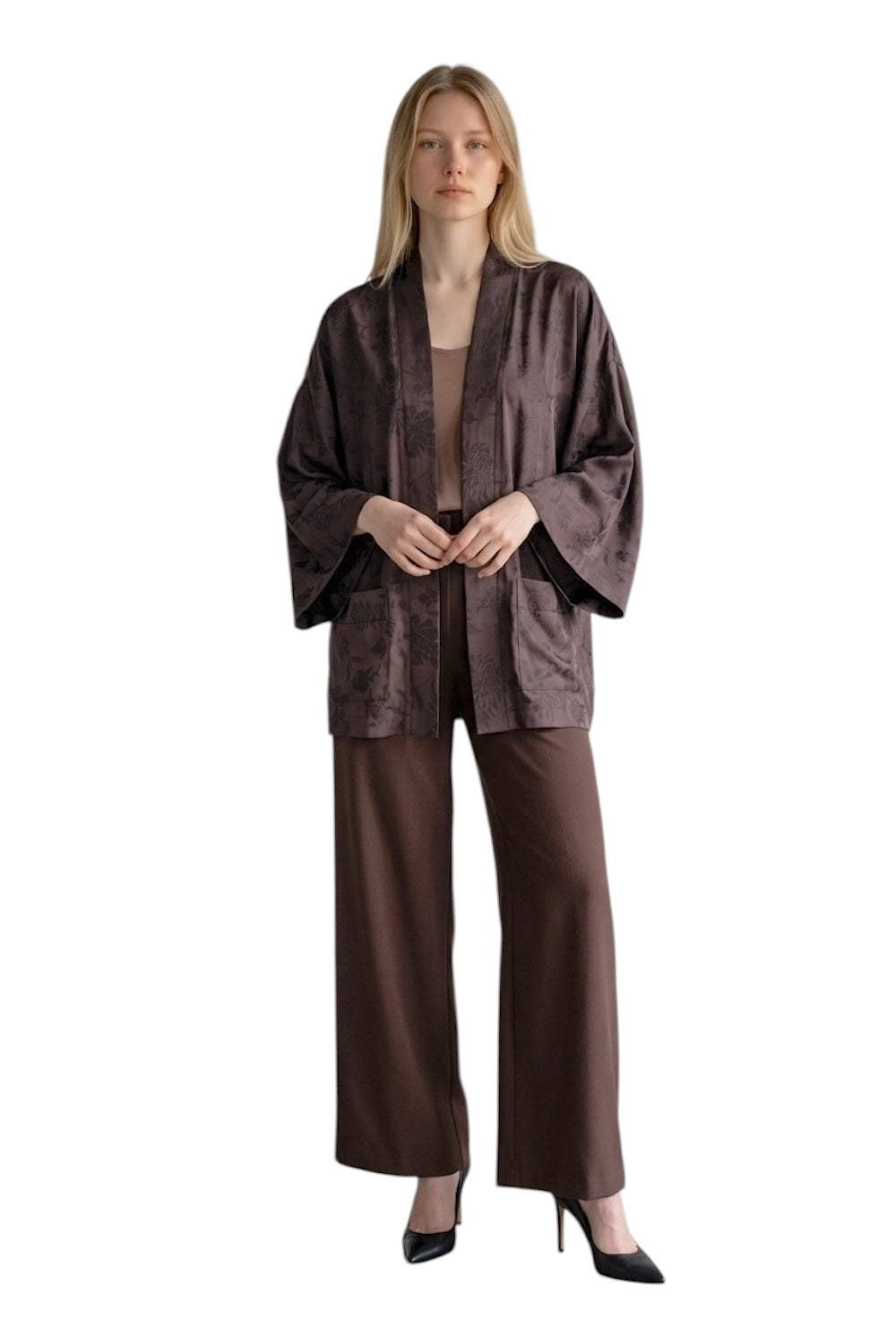 Dixie brown kimono jacket