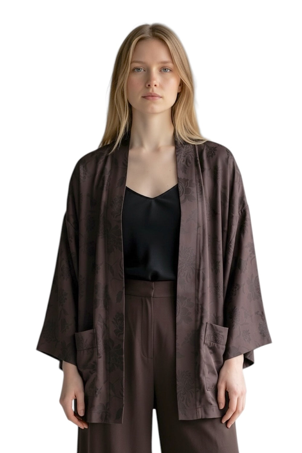 Dixie brown kimono jacket