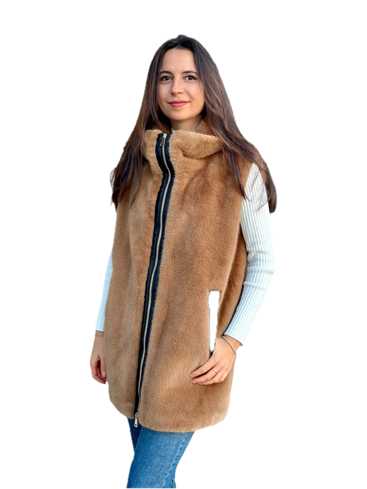 Dixie camel vest jacket