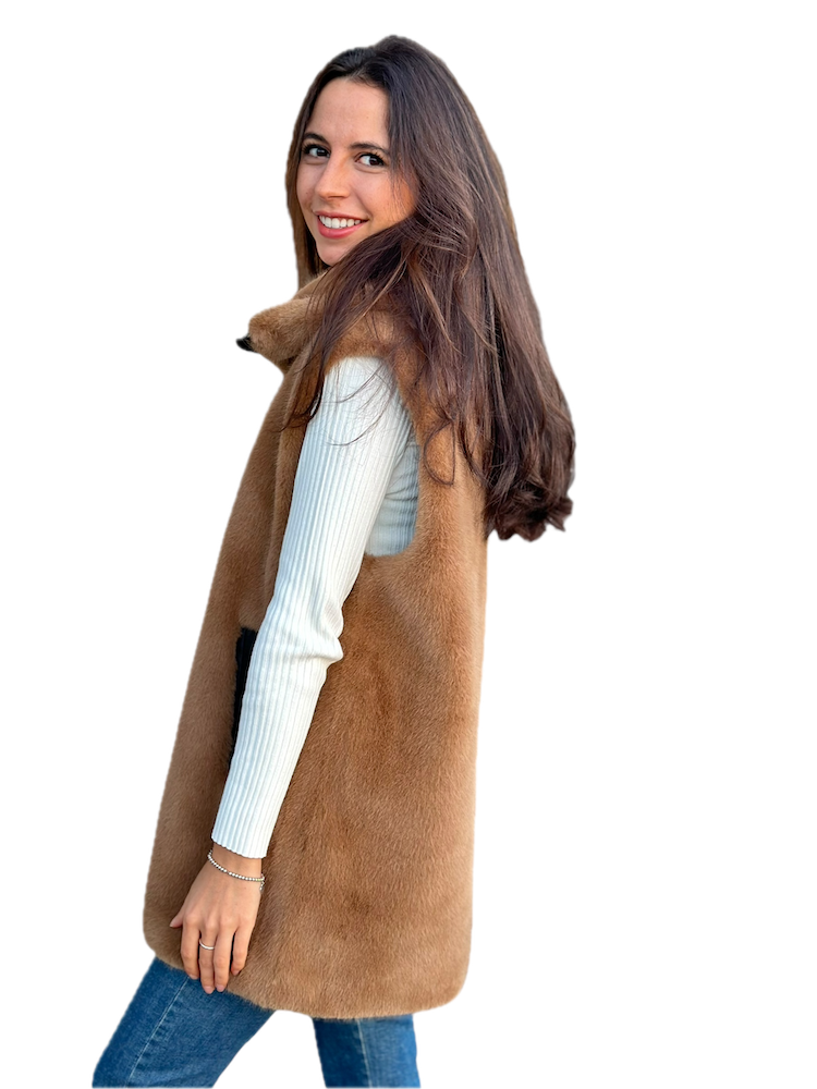 Dixie camel vest jacket