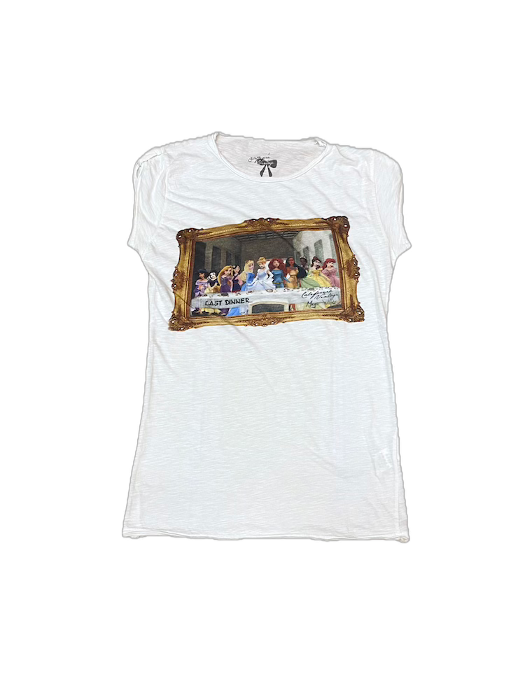 California Vintage last dinner white t-shirt