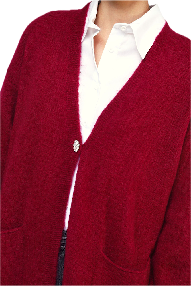 Dixie wine red cardigan