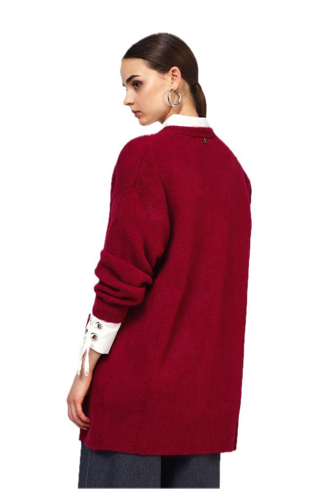 Dixie wine red cardigan