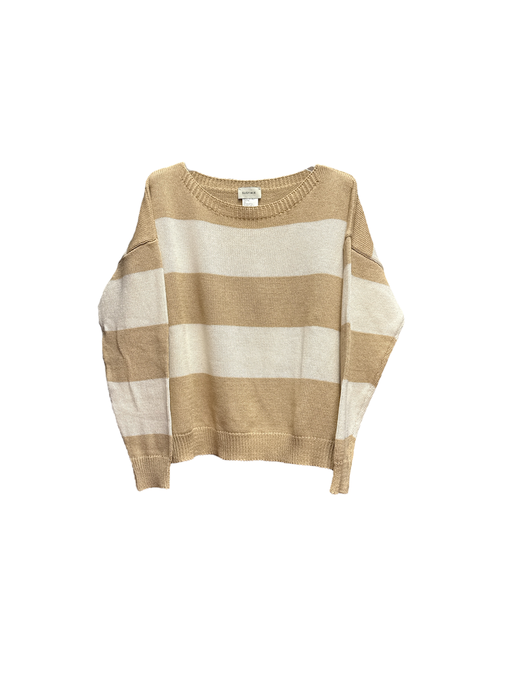 Susy Mix cream camel striped pullover
