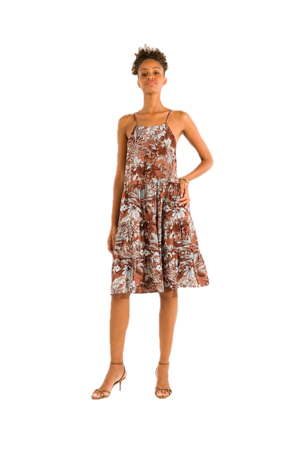 Kontatto brown jungle dress