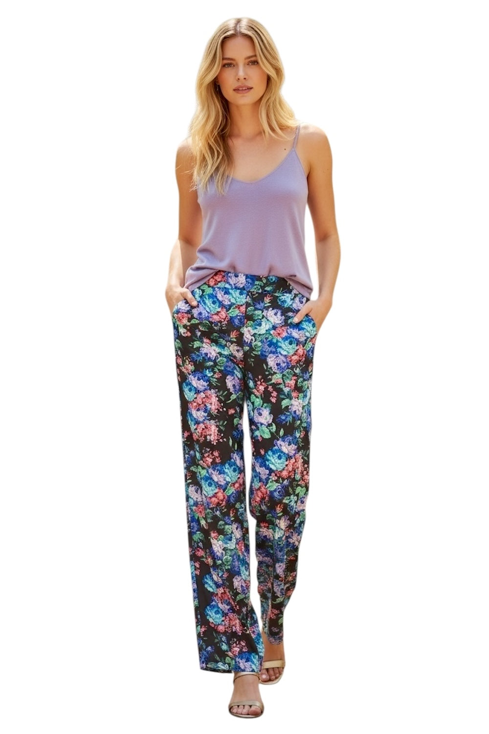 Kontatto black print pants