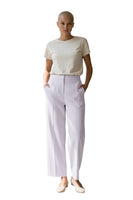 Maryley lilafarbene Hose mit weitem Bein