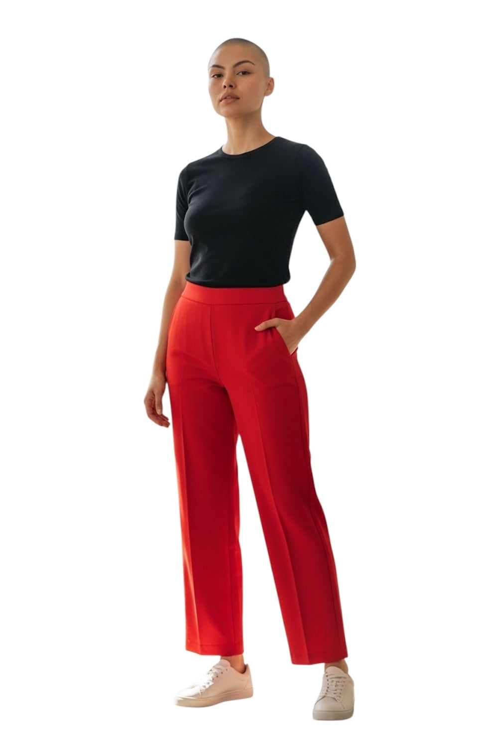Maryley rote Hose mit weitem Bein