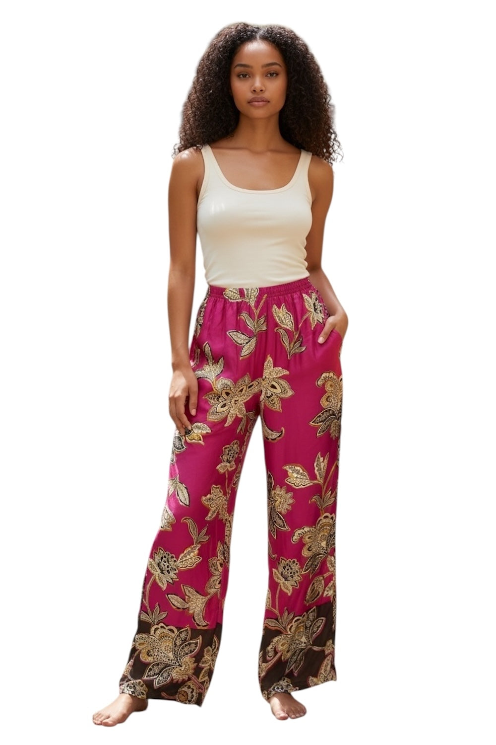 Annie Glam fuchsiafarbene Hose