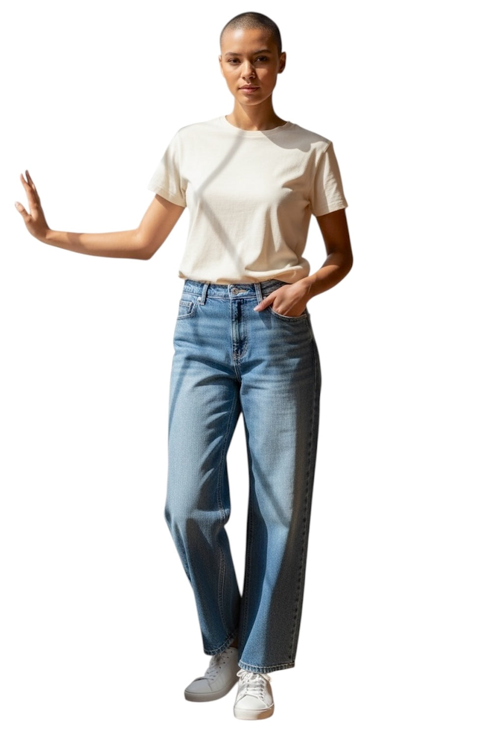 Per favore, jeans blu denim