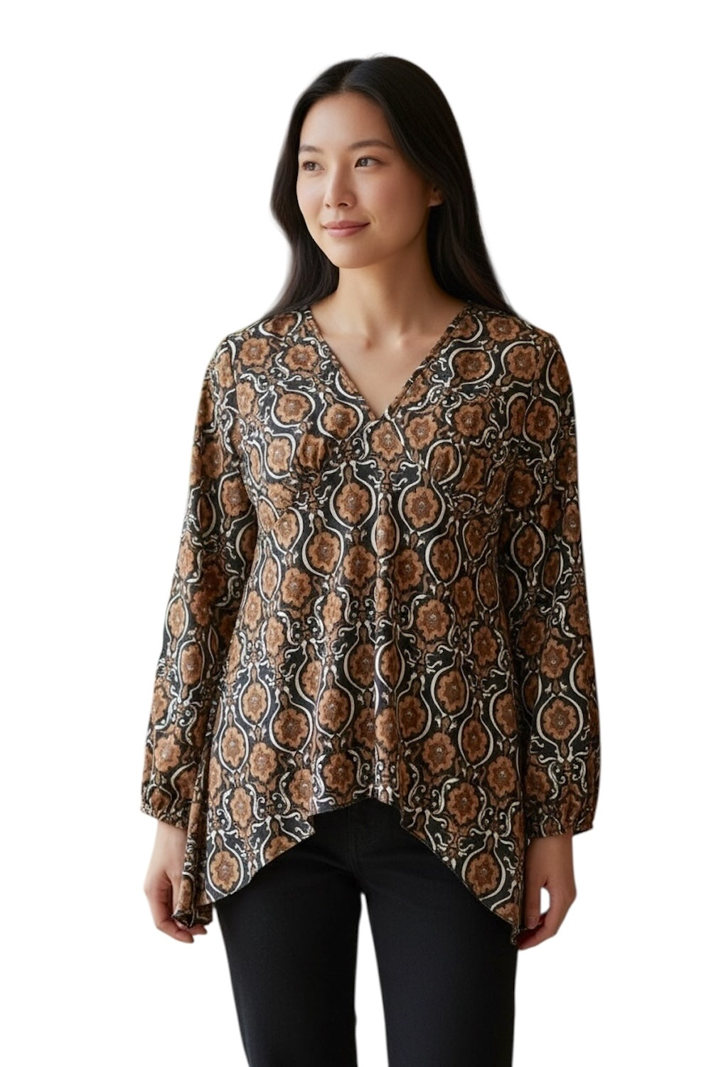 Kikisix black brown shirt