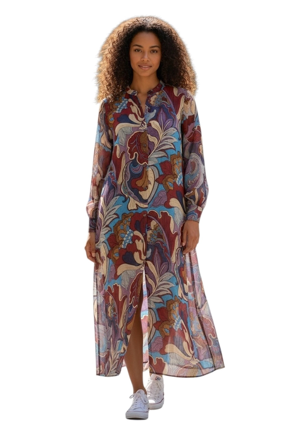 Dixie multicolor long chemisier dress