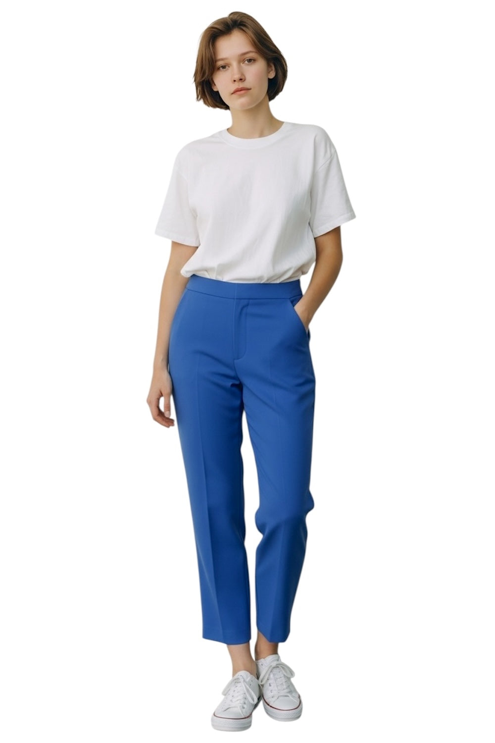 Maryley lässige dunkelviolette Hose