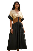 Dixie sand black chemisier dress