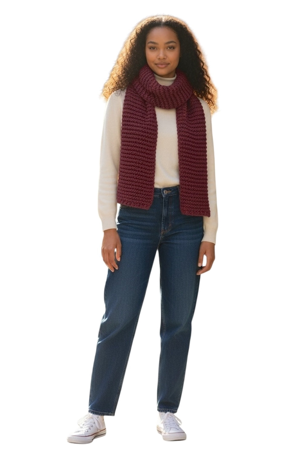 Maryley bordeaux scarf