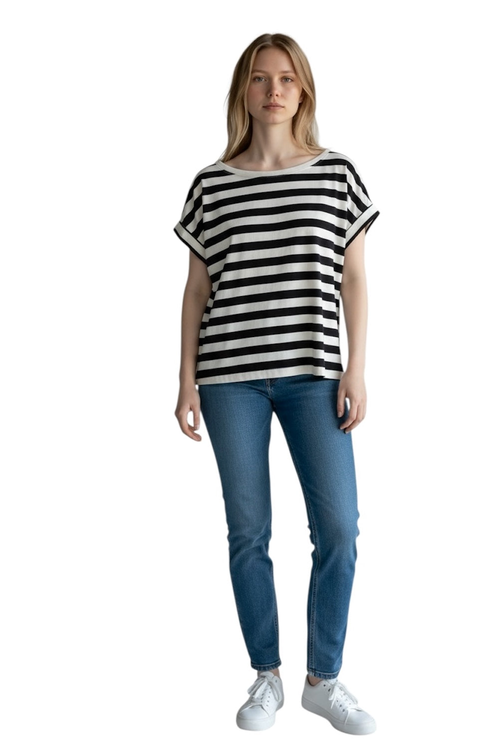 Vicolo black white striped t-shirt