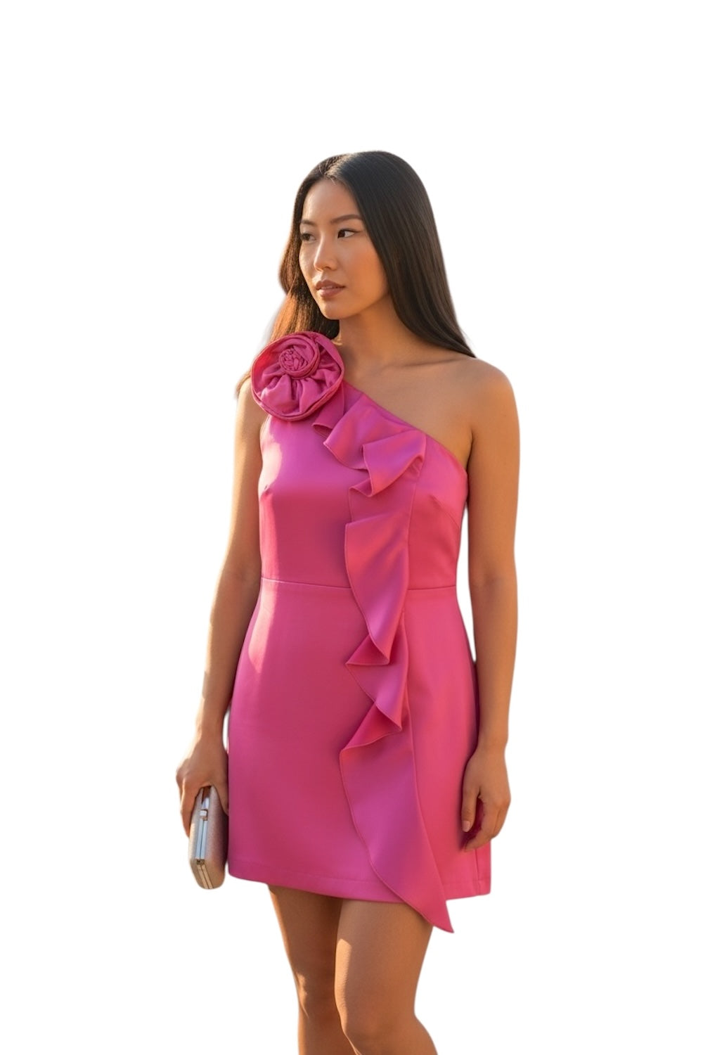 Dixie fuchsia short dress