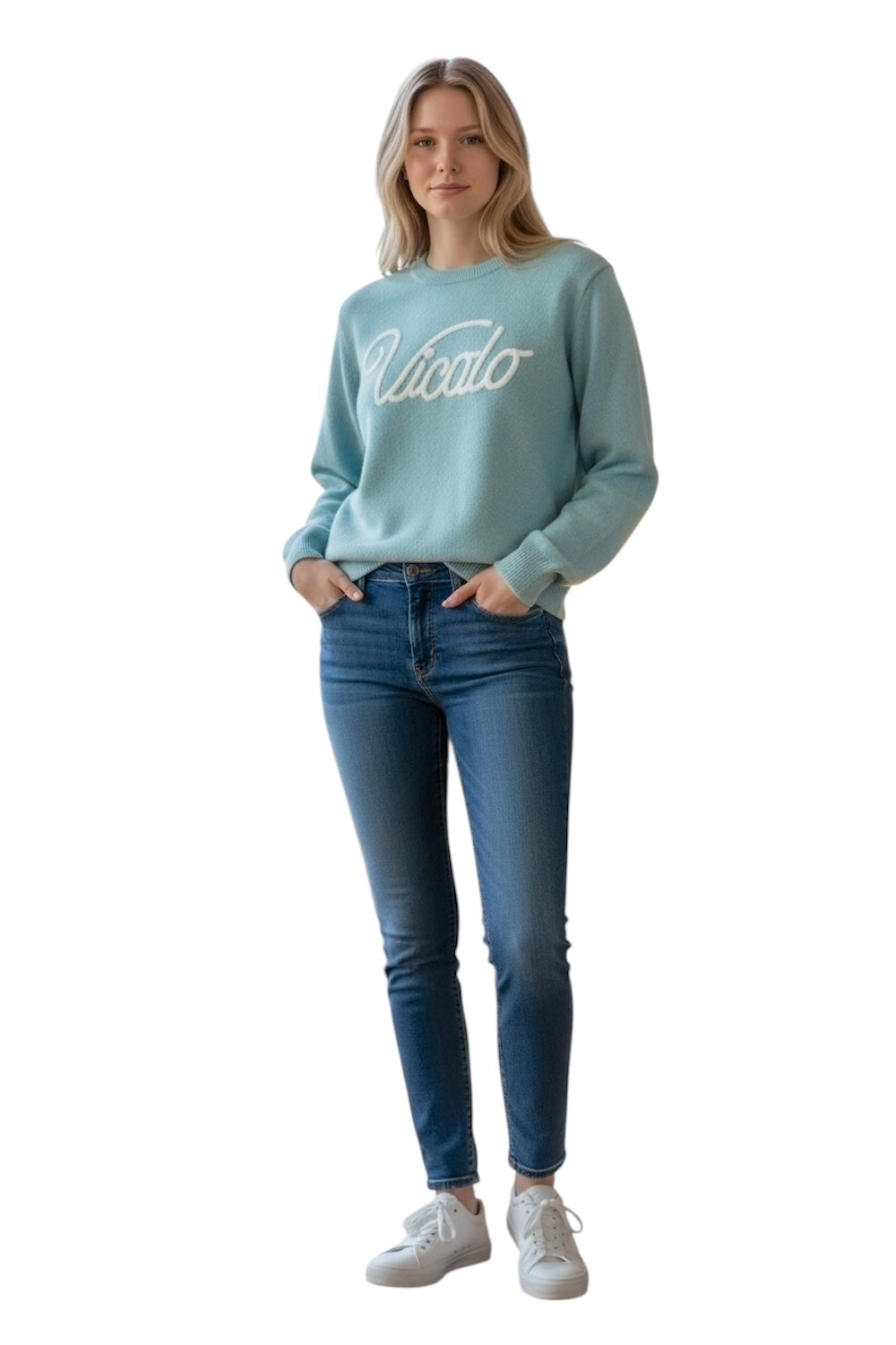Vicolo water embroidered pullover